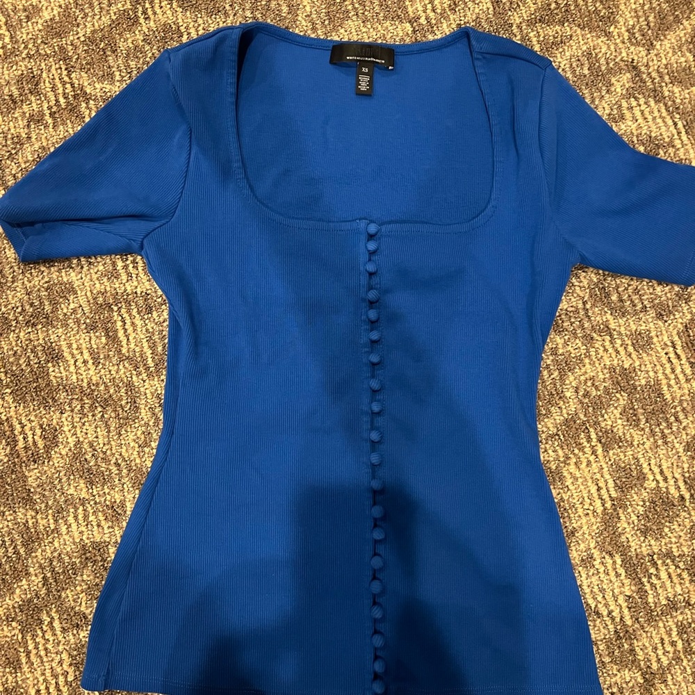 WHBM XS- Elegant Blue Women's Top